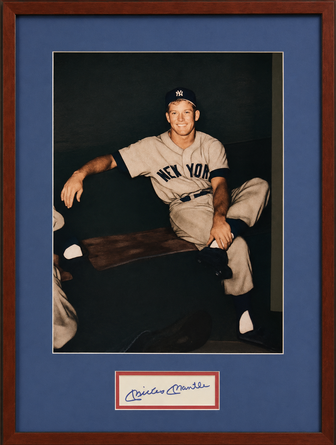 Mickey Mantle Framed Gallo Photo